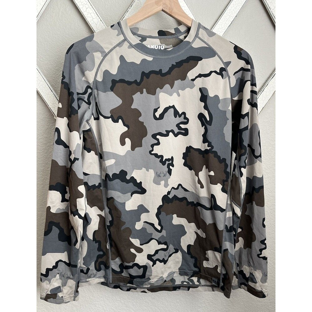 Kuiu Peloton 118 Men’s M LS Crew-T Vias Primeflex Knit Long Sleeve Hunting Camo